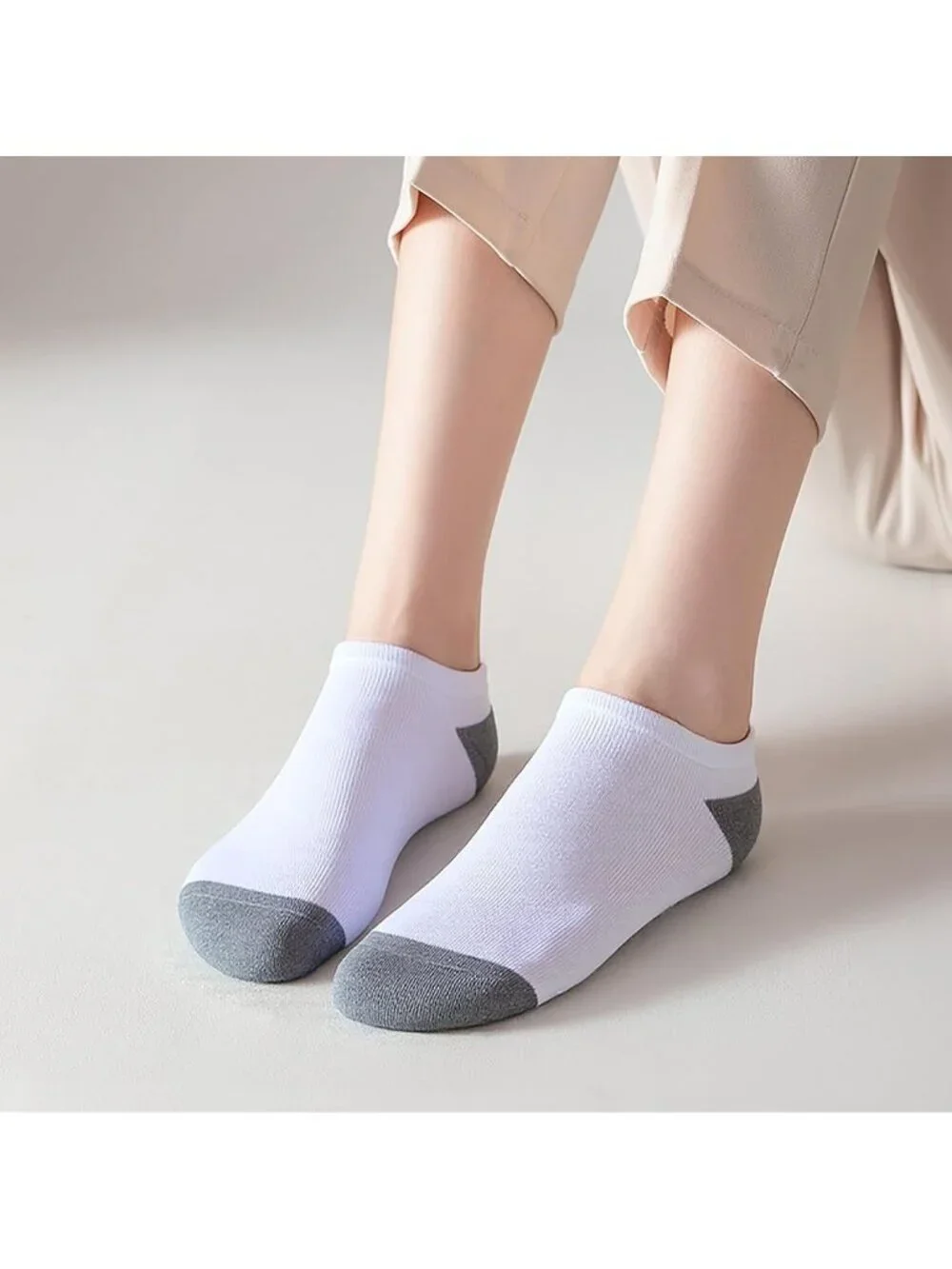 🧦Women's White Grey 20 Pair Pairs Low Cut Ankle No Show Casual Athletic Socks